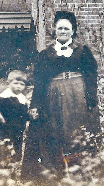 Caroline Coe (formerly Caroline Howlett, née Clarke) Caroline Clarke with grandson c.1916