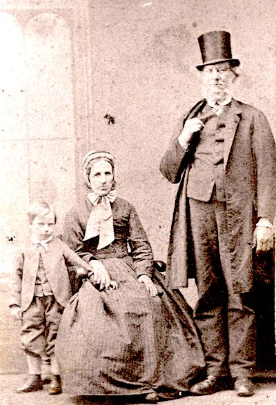 William Mantle Barber with wife Mary (née Neale) and son, circa 1870.