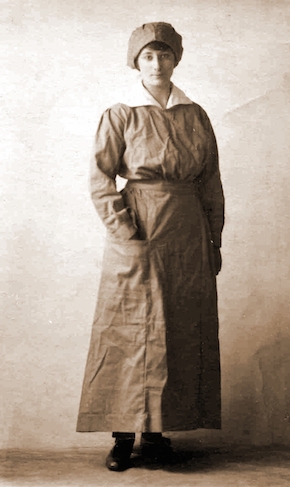Ella Ada Newman in a nursing uniform, circa 1922. Photo: Carol Trigg