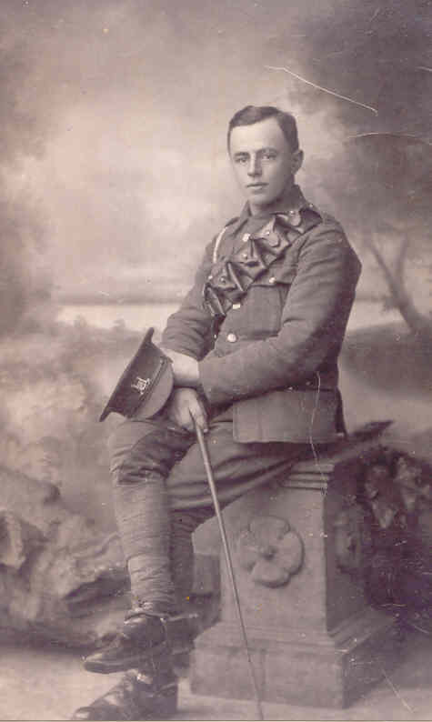 Ernest Edward Thomas Dewey in his Suffolk Regiment uniform, circa 1915. Photo: Andrew Martin