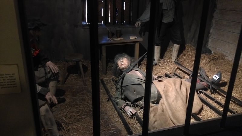 A reconstruction of prisoner conditions inside a cell Ely Old Gaol.