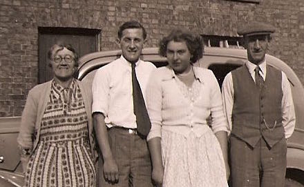 Vine with her fostered son Frederick Dewey, his future wife Edith Summers, and Vine's husband Frederick Newell at Wilburton, circa 1952. Photo: Andrew Martin