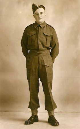 Sapper Owen Gilbert Newman in his Royal Engineer's uniform, WWII. Photo: Andrew Martin