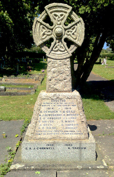 Alfred Yarrow on Little Thetford War Memorial.